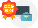 メールとウェブサイトに標準対応